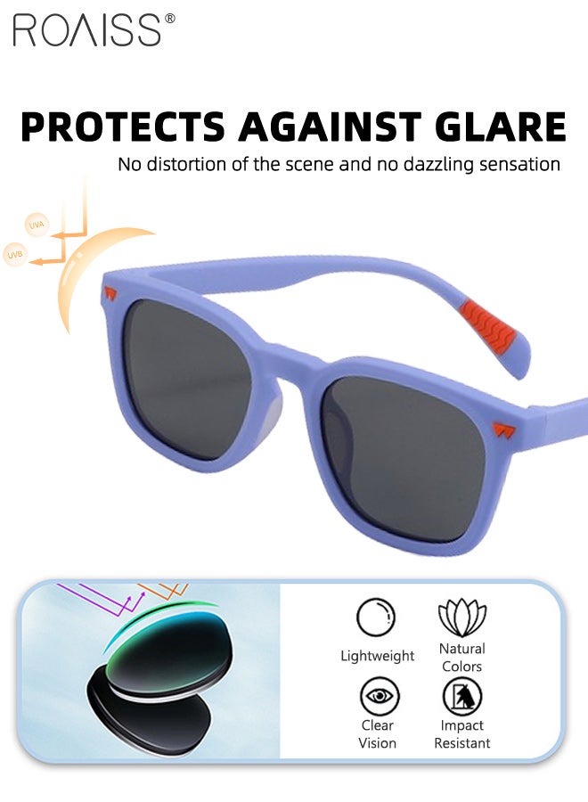 roaiss Square Polarized Sunglasses for Kids, UV400 Protection Outdoor Hiking Beach Holiday Sun Glasses with Lightweight Flexible Frame Safe and Eye-protection for Boys Girls and Children Age 3-12 - Image 4